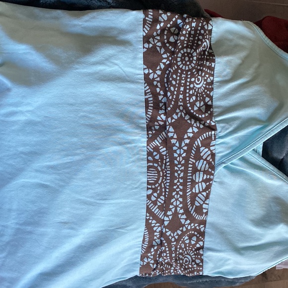 Patagonia cover up sundress. Size Large. Light blue with brown accent design. - Picture 11 of 11